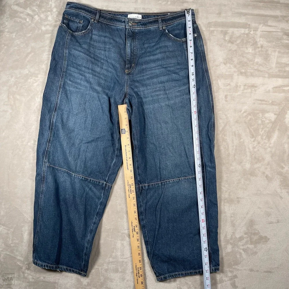 LOFT Women's Jeans The Barrel Denim Casual  34_18 Blue